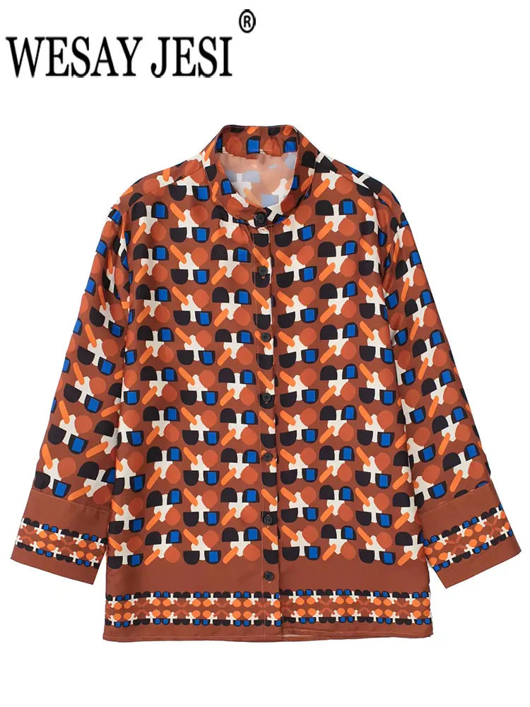 WESAY JFSI Summer Fashion Loose Retro Printed Long Sleeve Single Breasted Lady Shirt Skin-Friendly Senior Daily Women's Clothing
WESAY JFSI Summer Fashion Loose Retro Printed Long Sleeve Single Breasted Lady Shirt Skin-Friendly Senior Daily Women's Clothing
