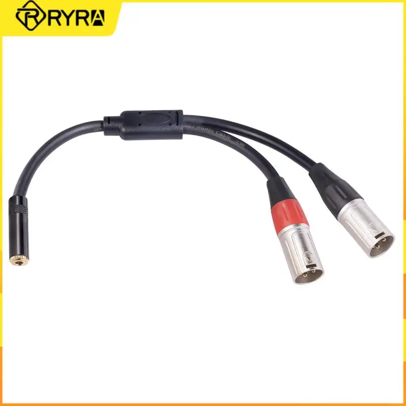 RYRA 3.5mm Audio Cable Female to Dual Canon Male Stereo Microphone Adapter Cable for XLR audio input interface power amplifier
RYRA 3.5mm Audio Cable Female to Dual Canon Male Stereo Microphone Adapter Cable for XLR audio input interface power amplifier
