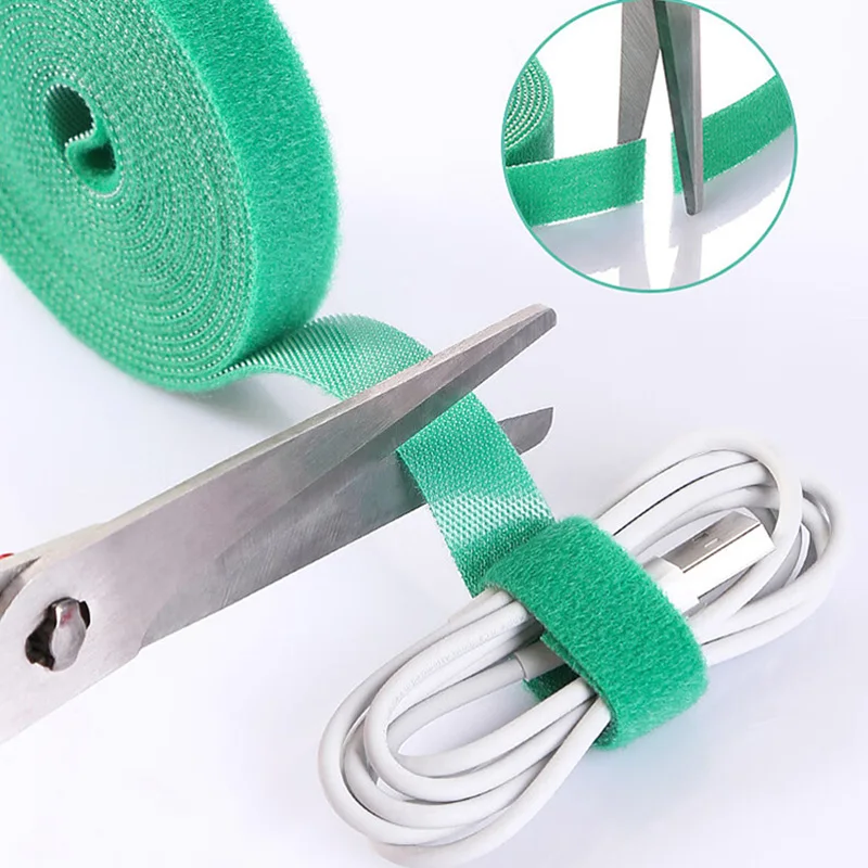 

5M/Roll 12mm Width Cable Organizer USB Cable Winder Management nylon Free Cut Ties Mouse earphone Cord cable ties