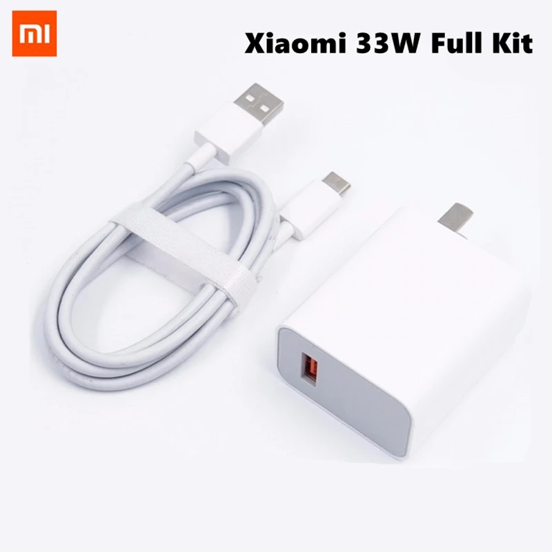 Original Xiaomi 33W Fast Charger Full Kit Type-C Cable For Mi 10 9 10T Lite POCO X3 NFC Redmi K40 Note 9 10 Pro
Original Xiaomi 33W Fast Charger Full Kit Type-C Cable For Mi 10 9 10T Lite POCO X3 NFC Redmi K40 Note 9 10 Pro