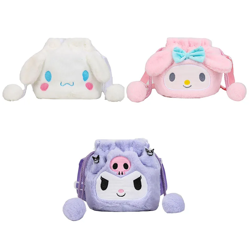 Anime Kawaii Sanrios Kuromi MyMelody Cinnamoroll Cartoon Portable Soft Plush Doll Drawstring Bag Plushie Shoulder Bags Girl Gift 
Anime Kawaii Sanrios Kuromi MyMelody Cinnamoroll Cartoon Portable Soft Plush Doll Drawstring Bag Plushie Shoulder Bags Girl Gift