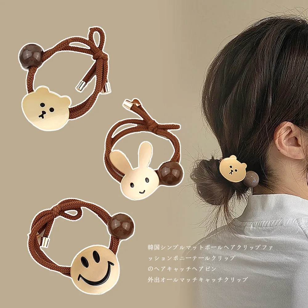 Cute Bear Hair Rope Cartoon Rabbit Scrunchies With Ball Pendent High Elastic Hair Band Girl Bun Ties Hair Accessories For Women
Cute Bear Hair Rope Cartoon Rabbit Scrunchies With Ball Pendent High Elastic Hair Band Girl Bun Ties Hair Accessories For Women