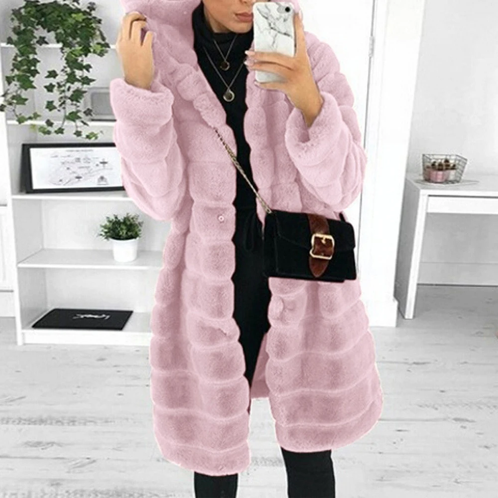 Plus Size Thick Hooded Warm Faux Fur Coat Long Sleeve Furry Long Jacket Winter Women Hooded Parka Coat Outerwear Overcoat
Plus Size Thick Hooded Warm Faux Fur Coat Long Sleeve Furry Long Jacket Winter Women Hooded Parka Coat Outerwear Overcoat