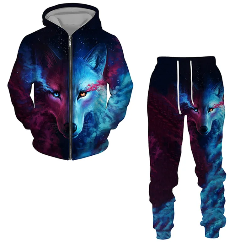 Fashion Cool Wolf 3d Digital Printing Zipper Men's Hoodies Suit 2022 Autumn Winter New Casual Animal 2 Piece Sets S-6XL Clothes
Fashion Cool Wolf 3d Digital Printing Zipper Men's Hoodies Suit 2022 Autumn Winter New Casual Animal 2 Piece Sets S-6XL Clothes