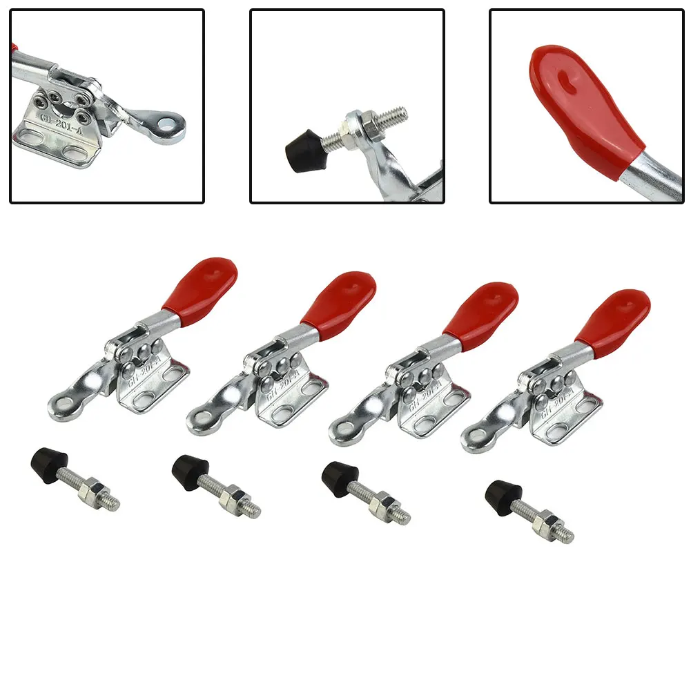 4pcs Toggle Clamps 80mm Clip Equipment Fixing GH-201A Hand Tool Horizontal Quick Release New Practical Durable
4pcs Toggle Clamps 80mm Clip Equipment Fixing GH-201A Hand Tool Horizontal Quick Release New Practical Durable