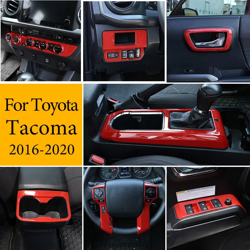 For Toyota Tacoma 16-20 ABS Red Central Control Steering Wheel Dashboard Water Cup Holder Door Handle Car Interior Accessories t
For Toyota Tacoma 16-20 ABS Red Central Control Steering Wheel Dashboard Water Cup Holder Door Handle Car Interior Accessories t