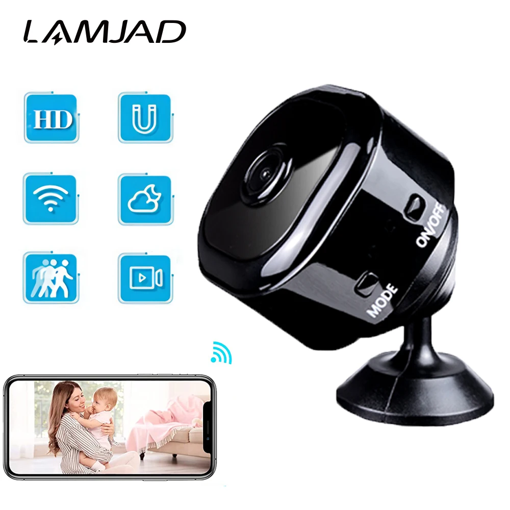 LAMJAD Беспроводная мини-камера MC56 1080P HD Nanny Cam WiFi Видеозапись Ночное видение Обнаружение движения Камеры видеонаблюдения в помещении
LAMJAD Беспроводная мини-камера MC56 1080P HD Nanny Cam WiFi Видеозапись Ночное видение Обнаружение движения Камеры видеонаблюдения в помещении