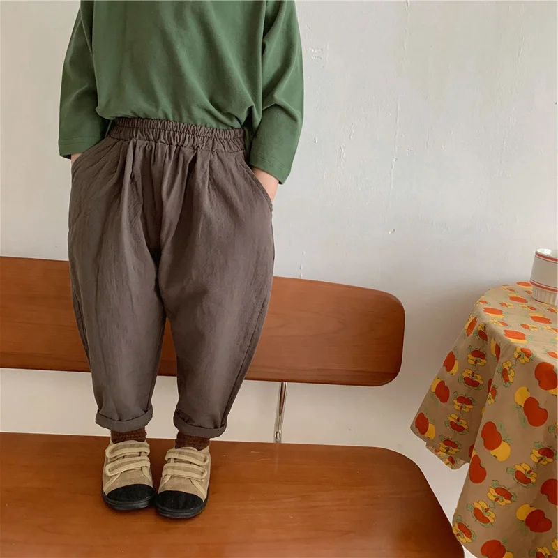 Boys Autumn and Girls Washed Cotton Loose Casual Pants Children Cotton Soft All-match Casual Turnip Trousers 2-6y
Boys Autumn and Girls Washed Cotton Loose Casual Pants Children Cotton Soft All-match Casual Turnip Trousers 2-6y