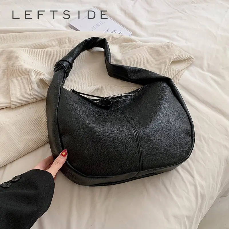 LEFTSIDE, большая сумка через плечо для женщин, новинка 2023, винтажные вместительные сумки, однотонная мягкая Женская дорожная сумка-хобо
LEFTSIDE, большая сумка через плечо для женщин, новинка 2023, винтажные вместительные сумки, однотонная мягкая Женская дорожная сумка-хобо