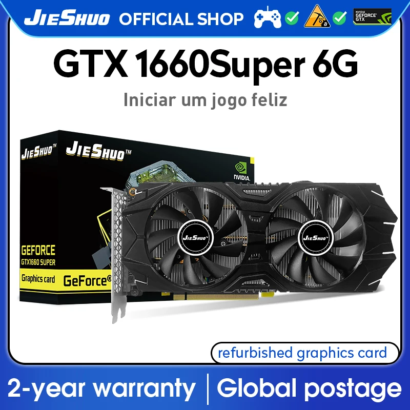 JIESHUO gtx1660super 6gb 192bit gaming graphics card nvidia gtx 1660 super 6gb graphics card gpu desktop gaming
JIESHUO gtx1660super 6gb 192bit gaming graphics card nvidia gtx 1660 super 6gb graphics card gpu desktop gaming