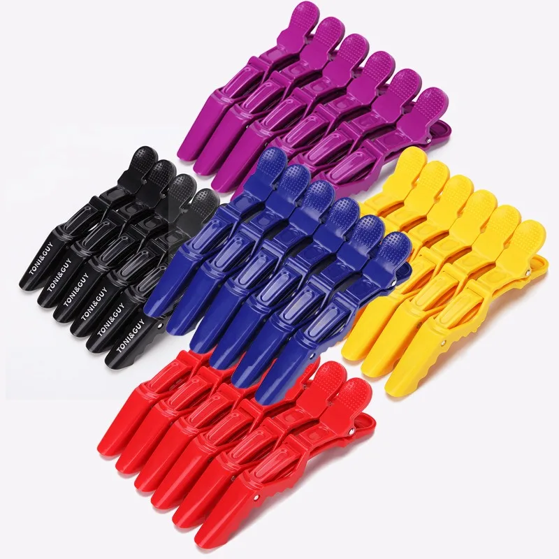 

6pcs/lot Plastic Hair Clip Hairdressing Clamps Claw Section Alligator Clips Barber For Salon Styling Hair Accessories Hairpin
