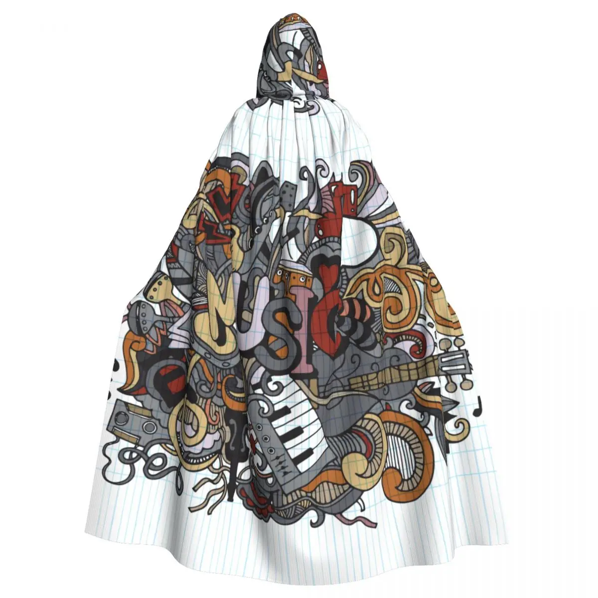 Hooded Cloak Unisex Cloak with Hood Abstract Music Musical Instruments Cloak Vampire Witch Cape Cosplay Costume
Hooded Cloak Unisex Cloak with Hood Abstract Music Musical Instruments Cloak Vampire Witch Cape Cosplay Costume