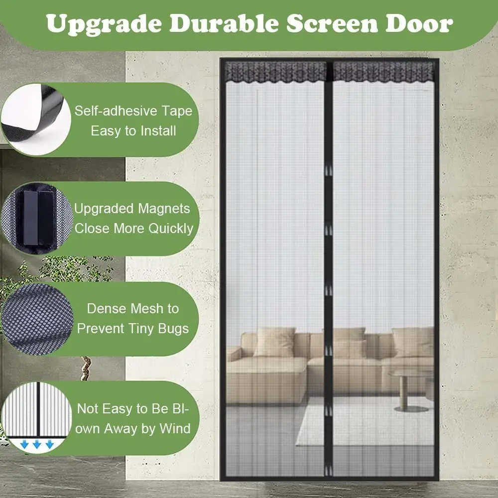 Magnetic Door Screen Custom Size Mosquito Net Curtain Fly Insect Automatic Closing Invisible Mesh for Kitchen Indoor Living Room
Magnetic Door Screen Custom Size Mosquito Net Curtain Fly Insect Automatic Closing Invisible Mesh for Kitchen Indoor Living Room