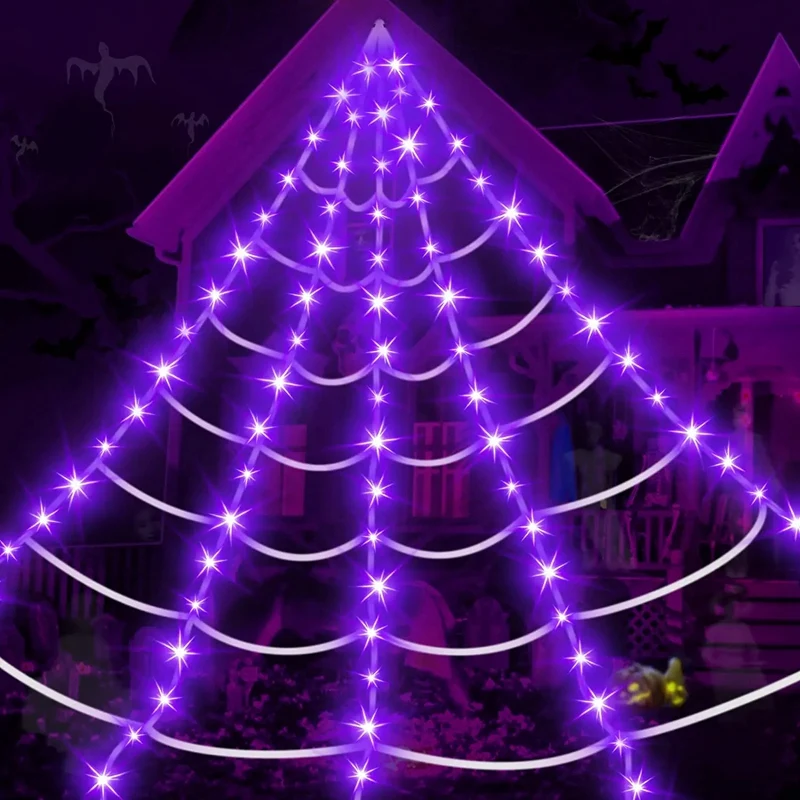 Halloween Decorations Outdoor Spider Web Lights, 16.4FT 100 LED Spider Web With Purple Lights For Indoor Outdoor Halloween Decor
Halloween Decorations Outdoor Spider Web Lights, 16.4FT 100 LED Spider Web With Purple Lights For Indoor Outdoor Halloween Decor