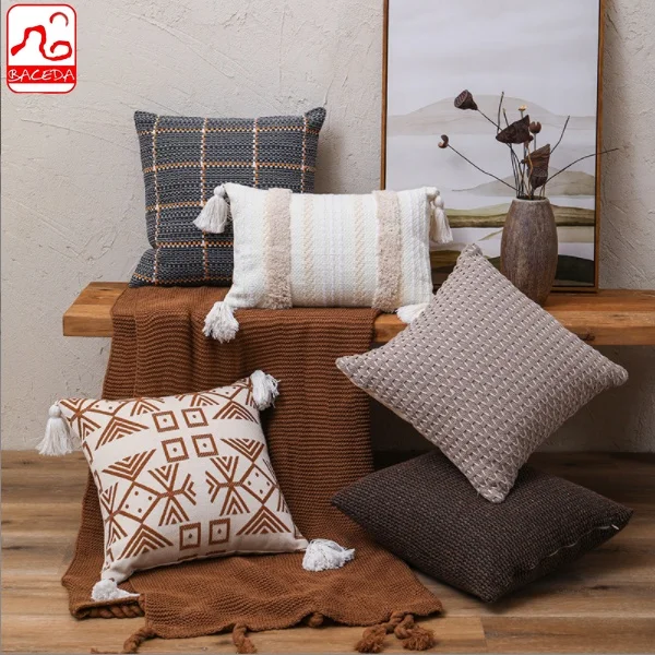 Baceda Nordic ins Bohemia Tufted Pillow Bedroom Sofa Cushion Geometric Tassel Waist Pillow Pillow Case 45*45 30*50
Baceda Nordic ins Bohemia Tufted Pillow Bedroom Sofa Cushion Geometric Tassel Waist Pillow Pillow Case 45*45 30*50