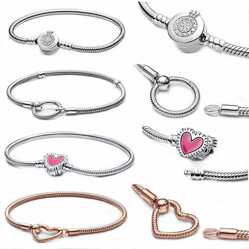 

2022 New 925 Silver Bracelet For Women Fit Pando Beaded Pendant Women Bracelets On Hand DIY Luxury Bracelet Jewelry