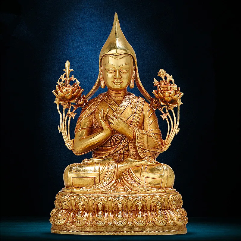 11.8cm Gold Pure Copper Tsongkhapa Exquisite Carving Buddhist Retro Carving Tranic Temple Decorate Bodhisattva Figurine
11.8cm Gold Pure Copper Tsongkhapa Exquisite Carving Buddhist Retro Carving Tranic Temple Decorate Bodhisattva Figurine
