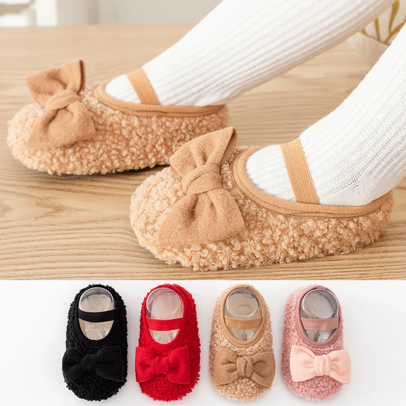 Baby Shoes For Girls Bow Kids Socks With Rubber Soles 2022 Autumn Winter Floor Socks Anti Slip Infant Soft Bottom First Walkers 
Baby Shoes For Girls Bow Kids Socks With Rubber Soles 2022 Autumn Winter Floor Socks Anti Slip Infant Soft Bottom First Walkers