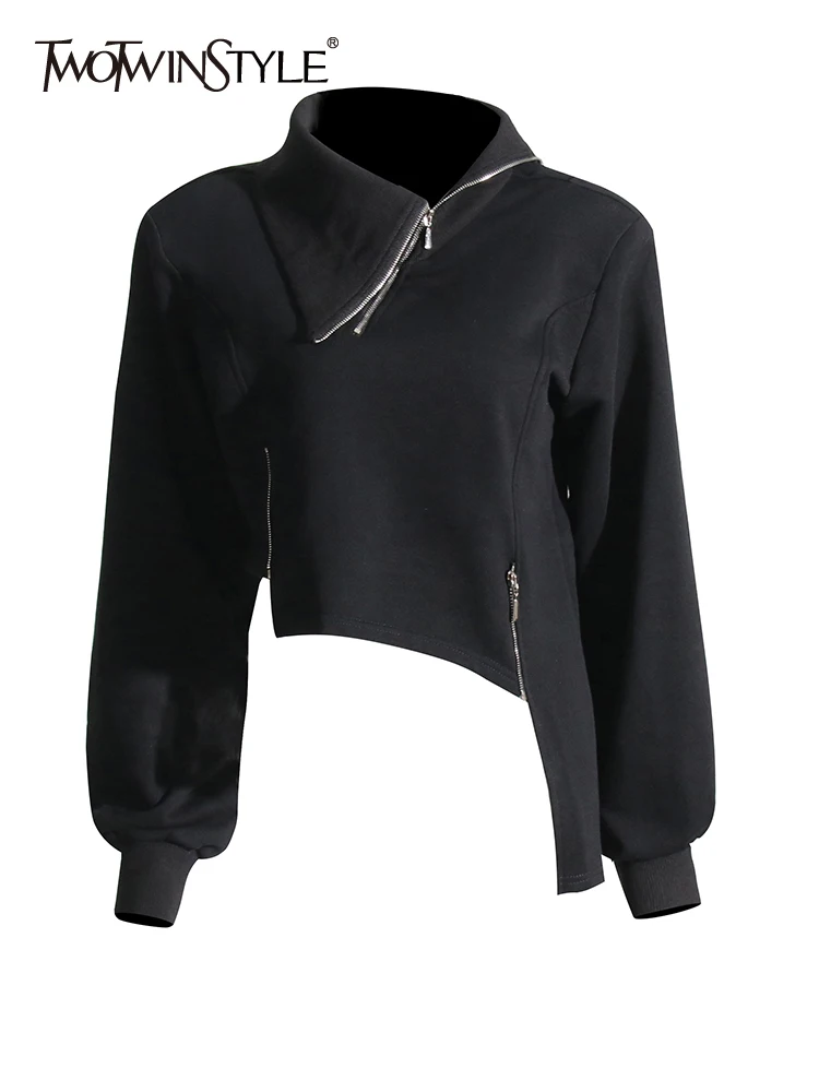 Женская Асимметричная Толстовка TWOTWINSTYLE, белая однотонная толстовка с высоким воротником и длинными рукавами, на молнии, 2023
Женская Асимметричная Толстовка TWOTWINSTYLE, белая однотонная толстовка с высоким воротником и длинными рукавами, на молнии, 2023