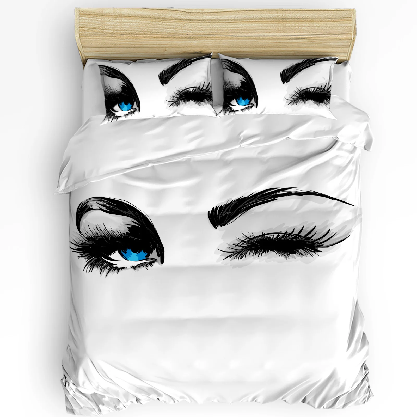 3pcs Bedding Set Blue Eyes Eyelashes Woman White Home Textile Duvet Cover Pillow Case Boy Kid Teen Girl Bedding Covers Set
3pcs Bedding Set Blue Eyes Eyelashes Woman White Home Textile Duvet Cover Pillow Case Boy Kid Teen Girl Bedding Covers Set