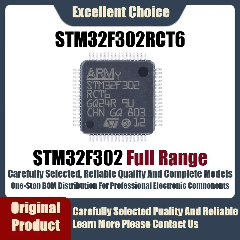 Оригинальный оригинальный микроконтроллер STM32F302RCT6 STM32F302 RCT6 
Оригинальный оригинальный микроконтроллер STM32F302RCT6 STM32F302 RCT6