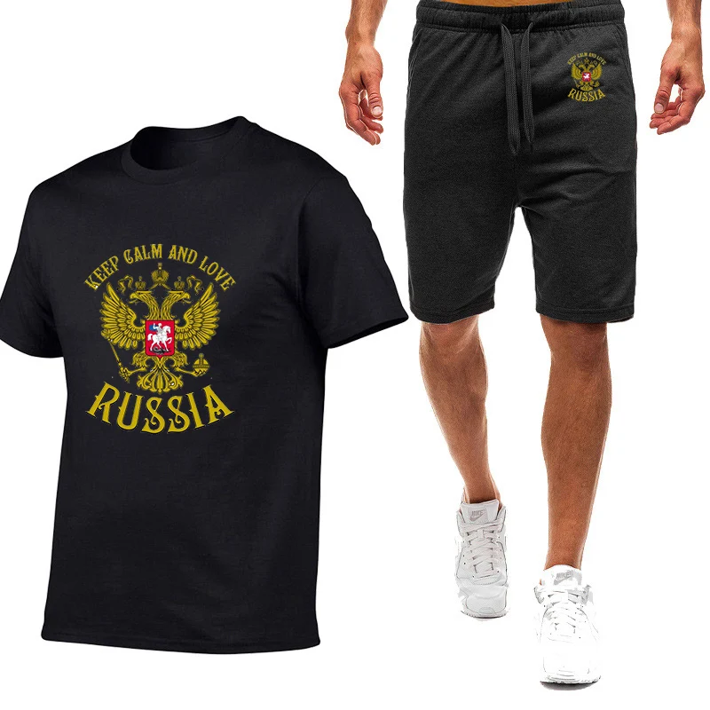 Russia Badge Gold Eagle Print Men Short Sleeve Summer T Shirt HipHop T-Shirt High Quality Cotton T Shirts Shorts Suit Sportswear
Russia Badge Gold Eagle Print Men Short Sleeve Summer T Shirt HipHop T-Shirt High Quality Cotton T Shirts Shorts Suit Sportswear