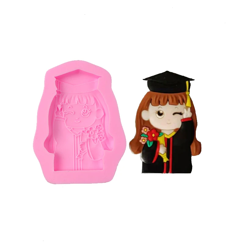 Graduation Season Doctor Hat Cake Decoration Baking Mold Fondant Chocolate DIY Liquid Silicone Mold Baking Accessories
Graduation Season Doctor Hat Cake Decoration Baking Mold Fondant Chocolate DIY Liquid Silicone Mold Baking Accessories