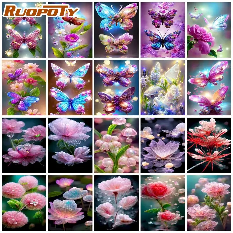 RUOPOTY Mosaic Diamond Painting With Square Rhinestones Butterfly Diamond Embroidery Beads Sets Animal Wall Paintings
RUOPOTY Mosaic Diamond Painting With Square Rhinestones Butterfly Diamond Embroidery Beads Sets Animal Wall Paintings