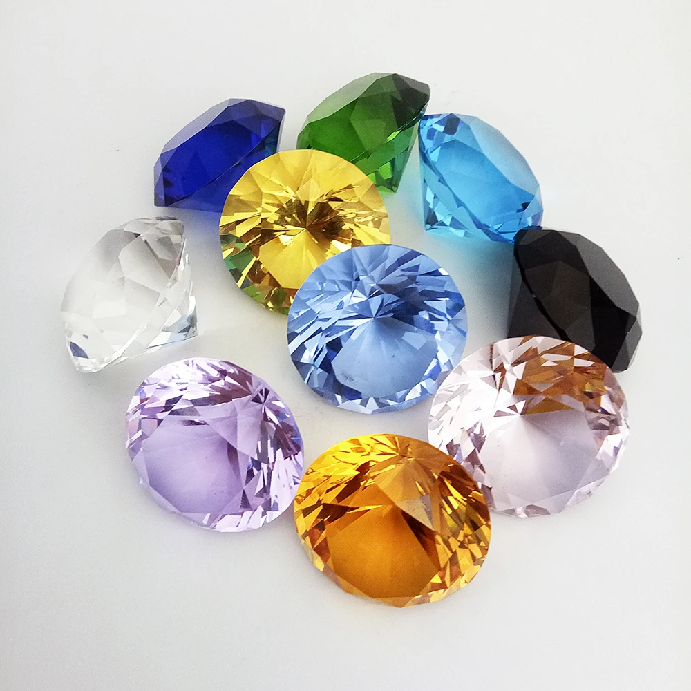 Various Colors Crystal Glass Diamond Paperweight Decorative Cut Glass Giant Gemstone Wedding Christmas Birthday Ornament Gifts
Various Colors Crystal Glass Diamond Paperweight Decorative Cut Glass Giant Gemstone Wedding Christmas Birthday Ornament Gifts