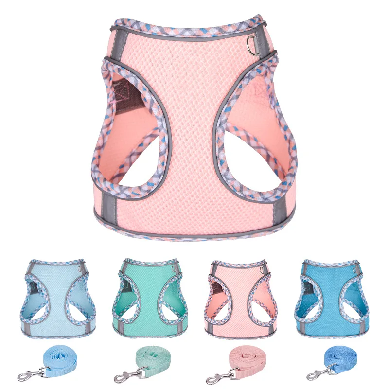 Summer Breathable Pet Dogs Vest Harnesses Leash Adjustable Reflective Escape Proof Puppy Sets Chihuahua French Bulldog Supplies
Summer Breathable Pet Dogs Vest Harnesses Leash Adjustable Reflective Escape Proof Puppy Sets Chihuahua French Bulldog Supplies
