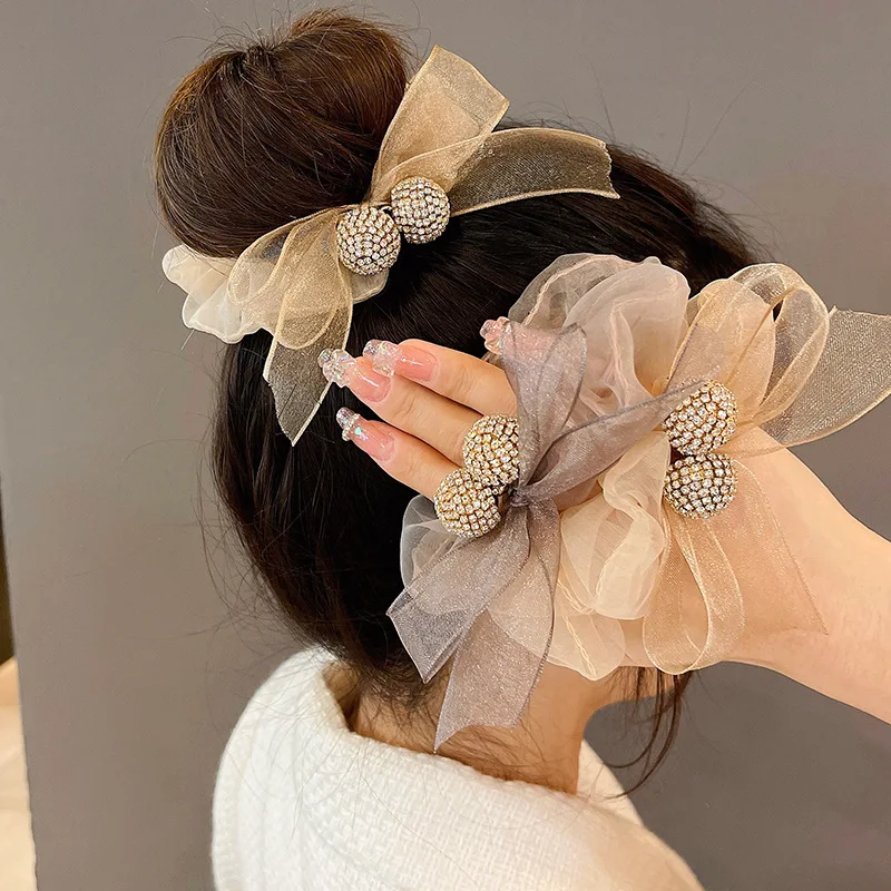 New Fashion Girl Hair Ties Elastic Band For Hair Korean Style Sweet Cute Organza Rubber Bands Alloy Rhinestone Headbands Gift
New Fashion Girl Hair Ties Elastic Band For Hair Korean Style Sweet Cute Organza Rubber Bands Alloy Rhinestone Headbands Gift