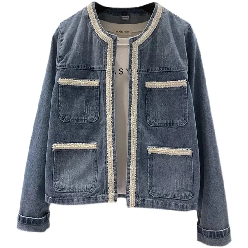 Spring Autumn Denim Basic Coat Women's 2022 New Korean Loose O neck Jeans Jacket 5XL Short Female 4 pockets Casual Outwear Tops
Spring Autumn Denim Basic Coat Women's 2022 New Korean Loose O neck Jeans Jacket 5XL Short Female 4 pockets Casual Outwear Tops