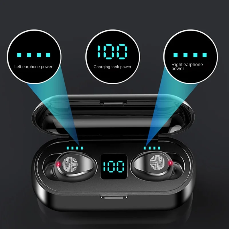 TWS Bluetooth 5.1 Earphones Charging Box Wireless Headphone 9D Stereo Sports Waterproof Earbuds wireless bluetooth headset
TWS Bluetooth 5.1 Earphones Charging Box Wireless Headphone 9D Stereo Sports Waterproof Earbuds wireless bluetooth headset