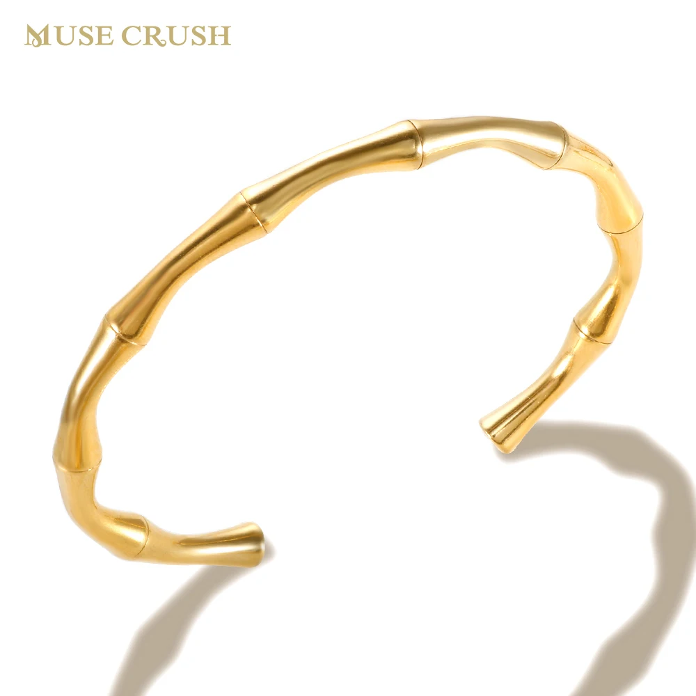 Minimalist Stainless Steel Bamboo Bracelet Waterproof Jewelry C Shape Simple Cuff Bangle Opening Bracelets for Women Jewelry
Minimalist Stainless Steel Bamboo Bracelet Waterproof Jewelry C Shape Simple Cuff Bangle Opening Bracelets for Women Jewelry