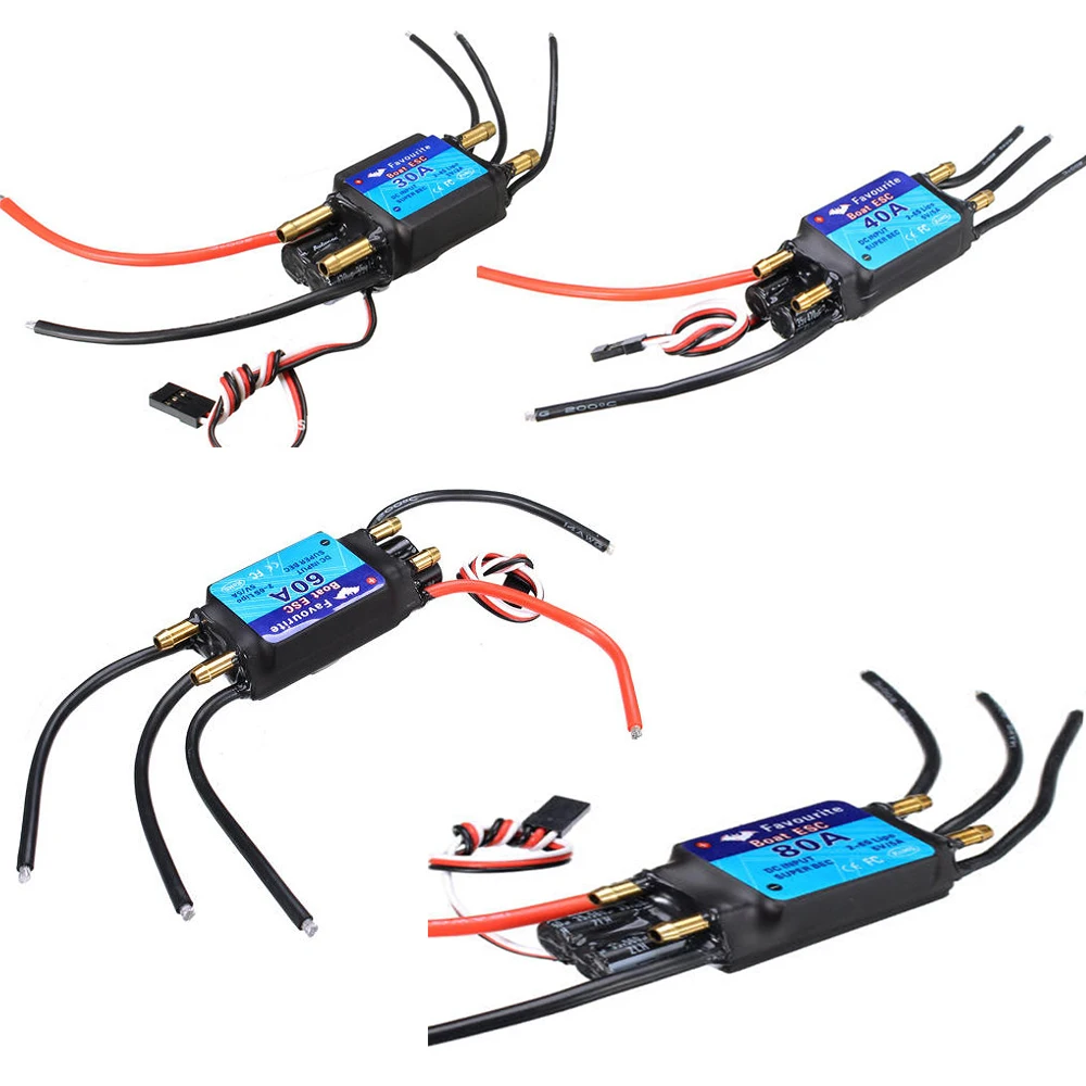 FVT 30A 40A 60A 80A ESC 2-6S Built-in 5V/5A BEC Bidirectional Two-way Water-cooling Brushless Speed Controller for RC Model Boat
FVT 30A 40A 60A 80A ESC 2-6S Built-in 5V/5A BEC Bidirectional Two-way Water-cooling Brushless Speed Controller for RC Model Boat