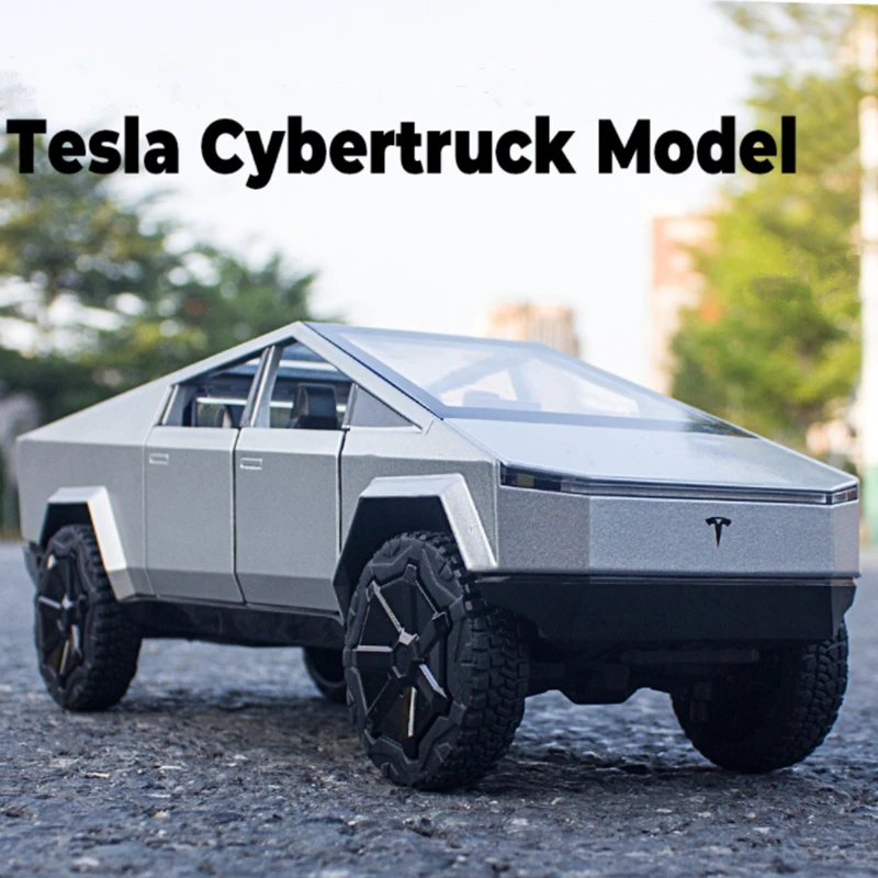 New 1/24 Tesla Cybertruck Pickup Alloy Car Model Diecasts Metal Toy Off-road Vehicles Car Model Simulation Collection Kids Gift
New 1/24 Tesla Cybertruck Pickup Alloy Car Model Diecasts Metal Toy Off-road Vehicles Car Model Simulation Collection Kids Gift