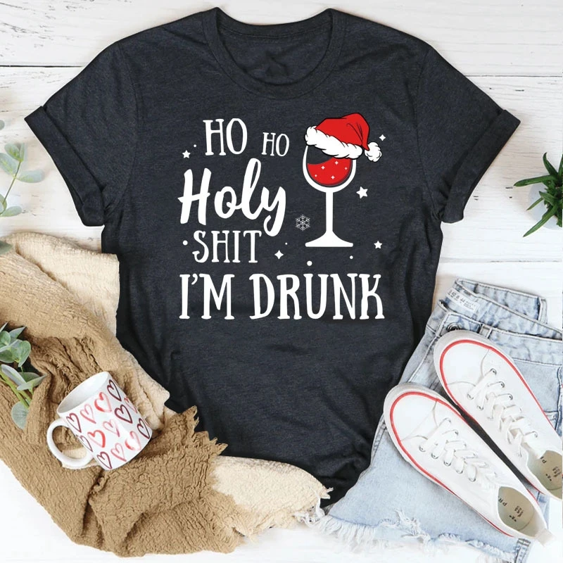 New women's summer HOHOHOLYSHIT letter printing Christmas hat fashion loose retro round neck short-sleeved T-shirt
New women's summer HOHOHOLYSHIT letter printing Christmas hat fashion loose retro round neck short-sleeved T-shirt