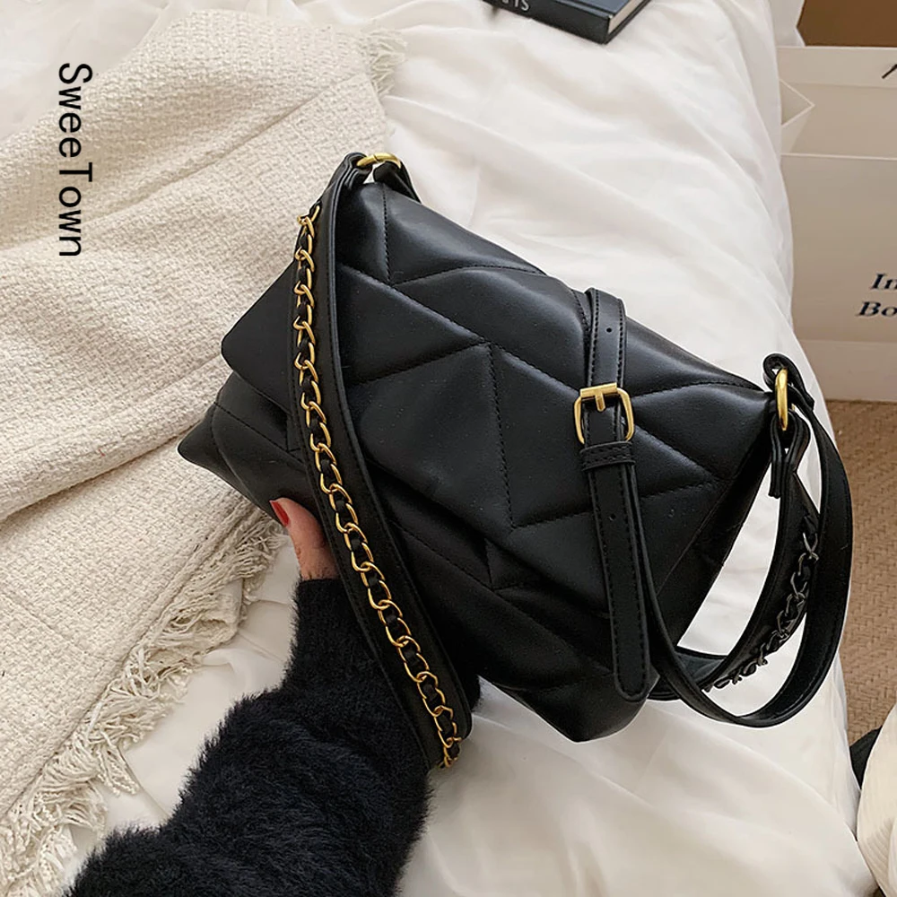 Sweetown Satchels Casual Large Capacity Totes PU Leather Women Handbag Flap Shoulder Crossbody Bag Ladies Simple Versatile Bag
Sweetown Satchels Casual Large Capacity Totes PU Leather Women Handbag Flap Shoulder Crossbody Bag Ladies Simple Versatile Bag