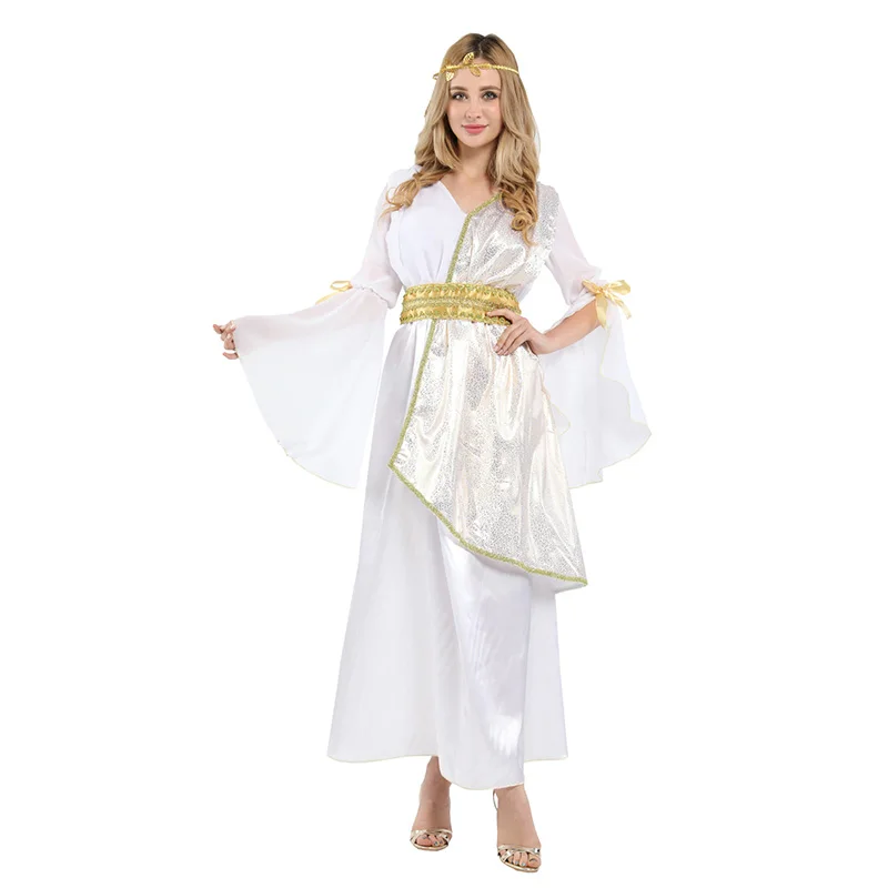 Adult Women Halloween Cosplay Costume White Long Dress Athena Empress Queen of the Arabian Princess Dress Costumes
Adult Women Halloween Cosplay Costume White Long Dress Athena Empress Queen of the Arabian Princess Dress Costumes