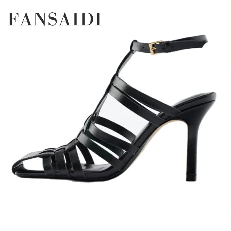 FANSAIDI Summer Square Toe Sexy Sandales Buckle White Fashion Cage Women's Shoes Stilettos Heels New Narrow Band 41 42 43
FANSAIDI Summer Square Toe Sexy Sandales Buckle White Fashion Cage Women's Shoes Stilettos Heels New Narrow Band 41 42 43