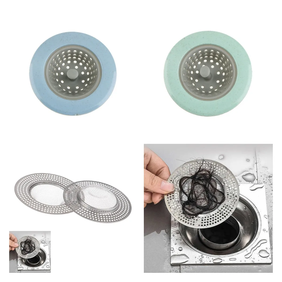 8Types Stainless Steel Silicone Bathtub Hair Catcher Stopper Kitchen Sink Strainer Floor Drain Shower Drain Hole Filter
8Types Stainless Steel Silicone Bathtub Hair Catcher Stopper Kitchen Sink Strainer Floor Drain Shower Drain Hole Filter