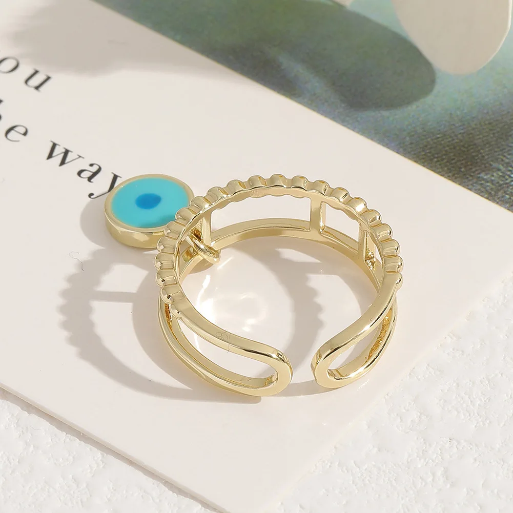 Fashion Geometric Copper Evil Eyes Finger Rings for Women Double Layer Tail rings Adjustable Open Rings Jewelry Gifts Wholesale
Fashion Geometric Copper Evil Eyes Finger Rings for Women Double Layer Tail rings Adjustable Open Rings Jewelry Gifts Wholesale