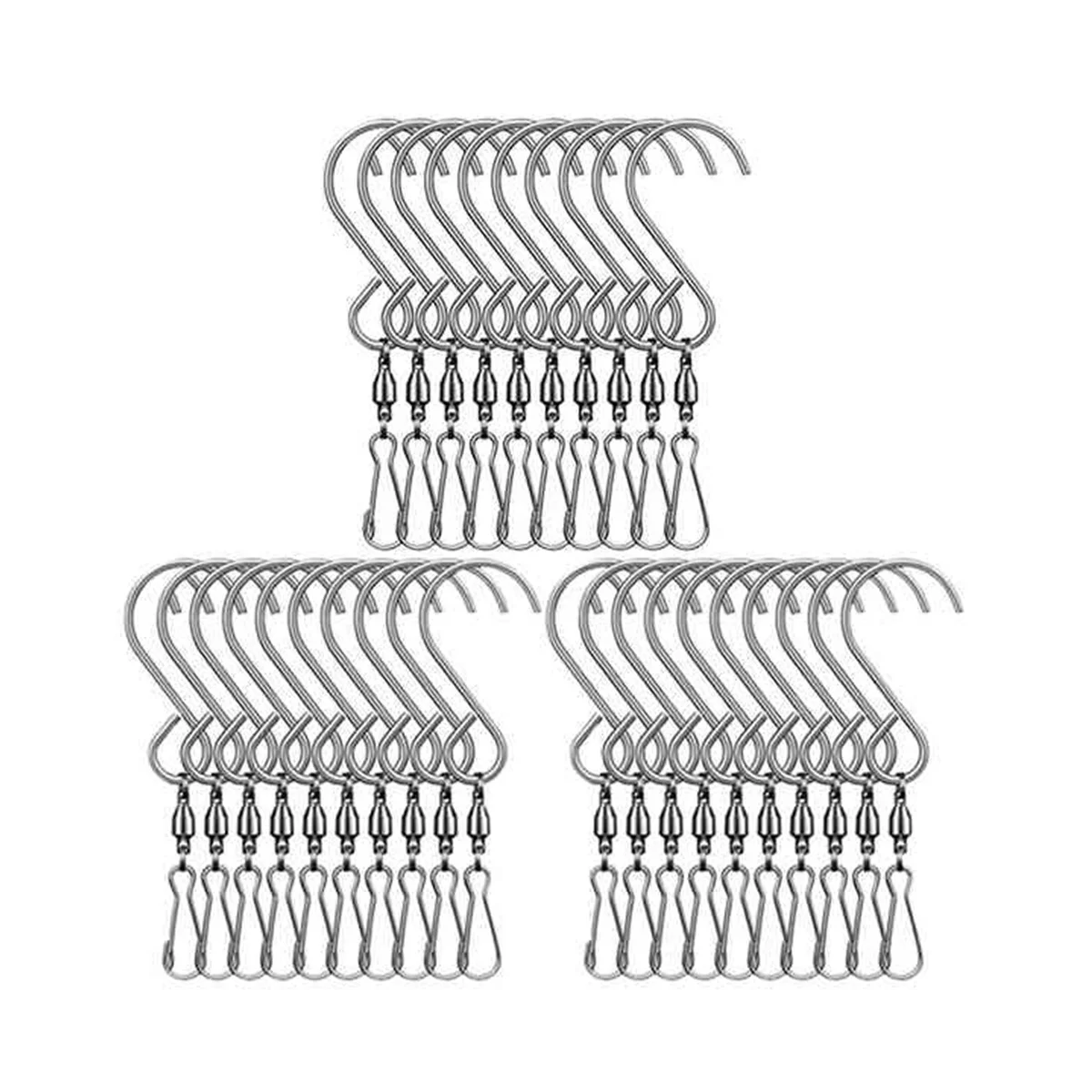 30pcs Spinner Clip Hooks Stainless Steel for Hanging Wind Spinner Wind Chime Crystal Twister Party Supplies
30pcs Spinner Clip Hooks Stainless Steel for Hanging Wind Spinner Wind Chime Crystal Twister Party Supplies