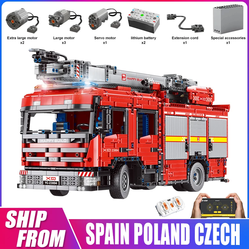 Technical Remote Control Fire Ladder Truck Set Building Blocks Assembly APP RC Car Bricks Toys Kids Christmas Gifts
Technical Remote Control Fire Ladder Truck Set Building Blocks Assembly APP RC Car Bricks Toys Kids Christmas Gifts
