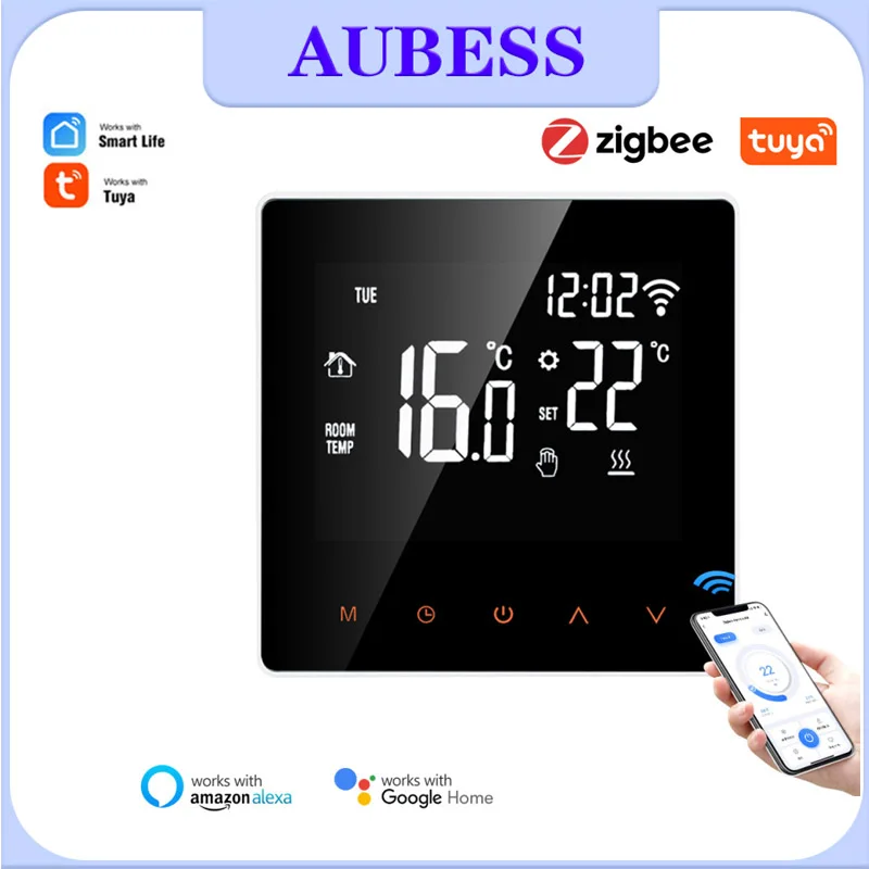 Tuya ZigBee Smart Thermostat Temperature Controller For Electric Floor Heating Water/Gas Boiler Voice Work For Google Home
Tuya ZigBee Smart Thermostat Temperature Controller For Electric Floor Heating Water/Gas Boiler Voice Work For Google Home