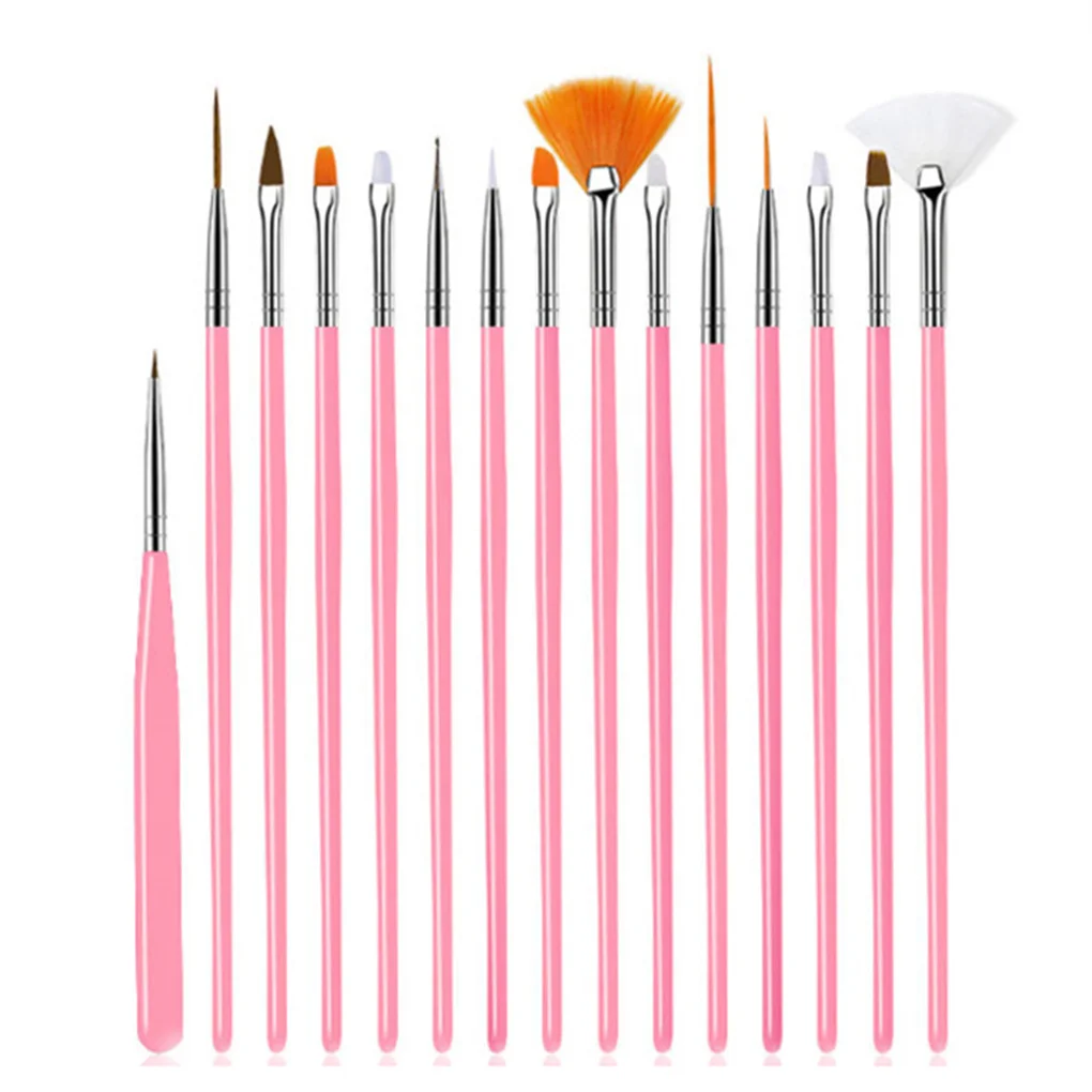 15Pcs/Set UV Gel Brush Liner Painting Pen Acrylic Drawing Brush for Nails Gradient Rhinestone Handle Manicure Nail Art Tool
15Pcs/Set UV Gel Brush Liner Painting Pen Acrylic Drawing Brush for Nails Gradient Rhinestone Handle Manicure Nail Art Tool