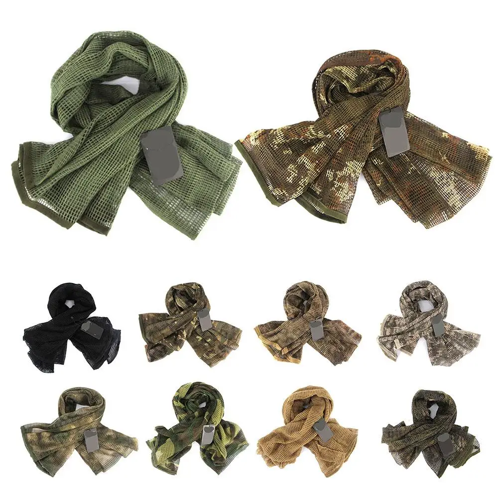 

Тактический шарф, камуфляжные сетчатые шарфы, военные камуфляжные шарфы, уличная спортивная снайперская вуаль для лица, для походов, охоты, ...
