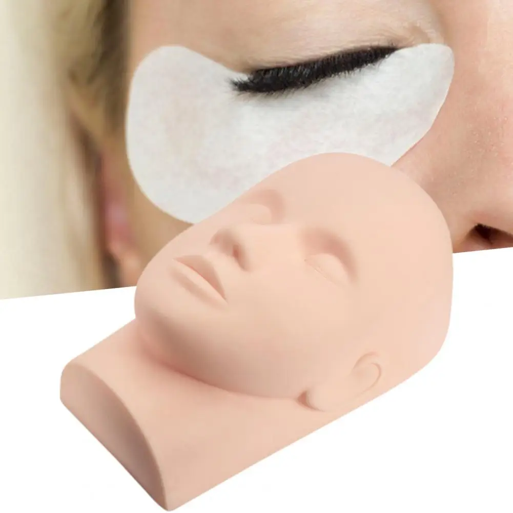 

Head Form Model Functional Soft Useful Eyelash Training Model Head for Beginner Head Model Silicone Mannequin Head