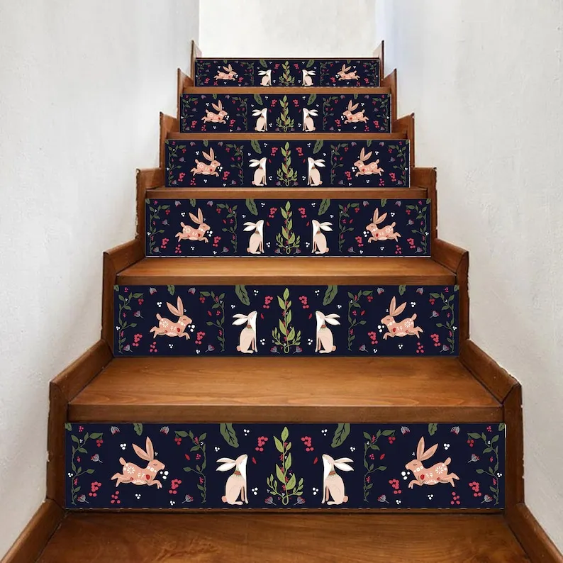 New Scandinavian Folk Art Design stair riser, tile stickers 7 inch X 36 inch strips #0117 Choose the number of strips needed fro
New Scandinavian Folk Art Design stair riser, tile stickers 7 inch X 36 inch strips #0117 Choose the number of strips needed fro