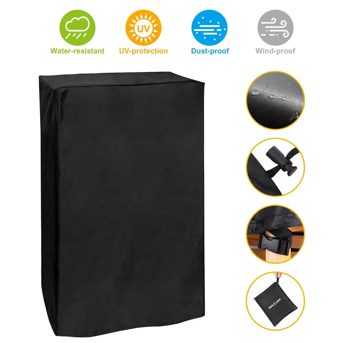 46x43x78.5cm Waterproof Electric Smoker Cover for 30 inch Electric Smoker Garden Outdoor Dust Proof Protective Cover
46x43x78.5cm Waterproof Electric Smoker Cover for 30 inch Electric Smoker Garden Outdoor Dust Proof Protective Cover